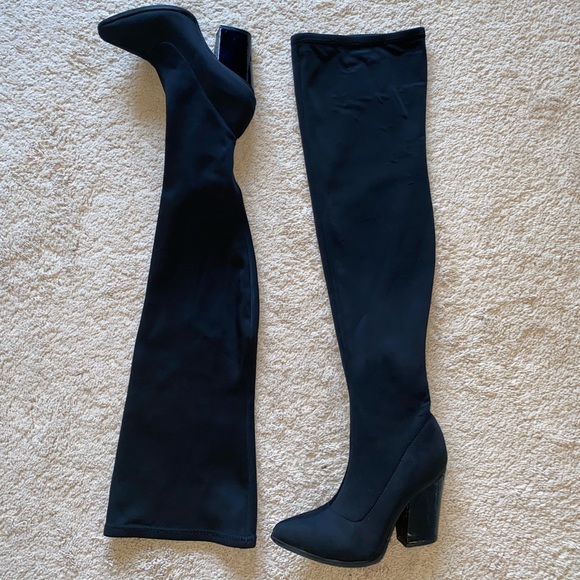 London Rebel Shoes - London Rebel thigh high boots. Size 7